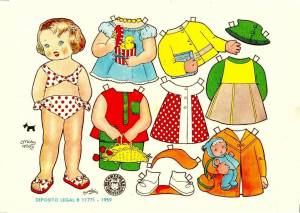 Раскраска бумажная кукла с одеждой #29 #45038