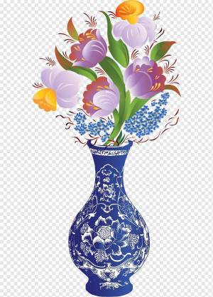 Раскраска ваза с цветами #19 #46168