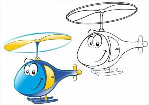 Раскраска вертолет для детей #8 #47408