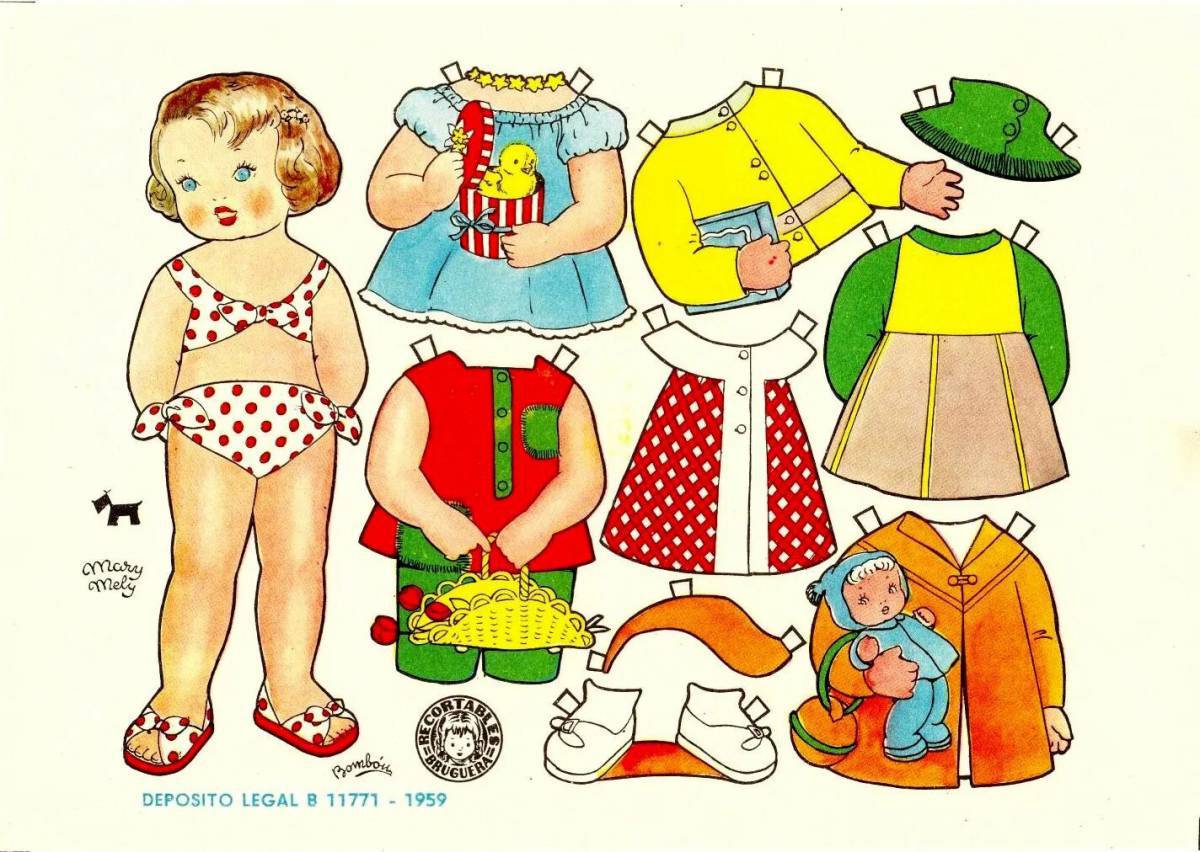 Бумажная кукла с одеждой #29