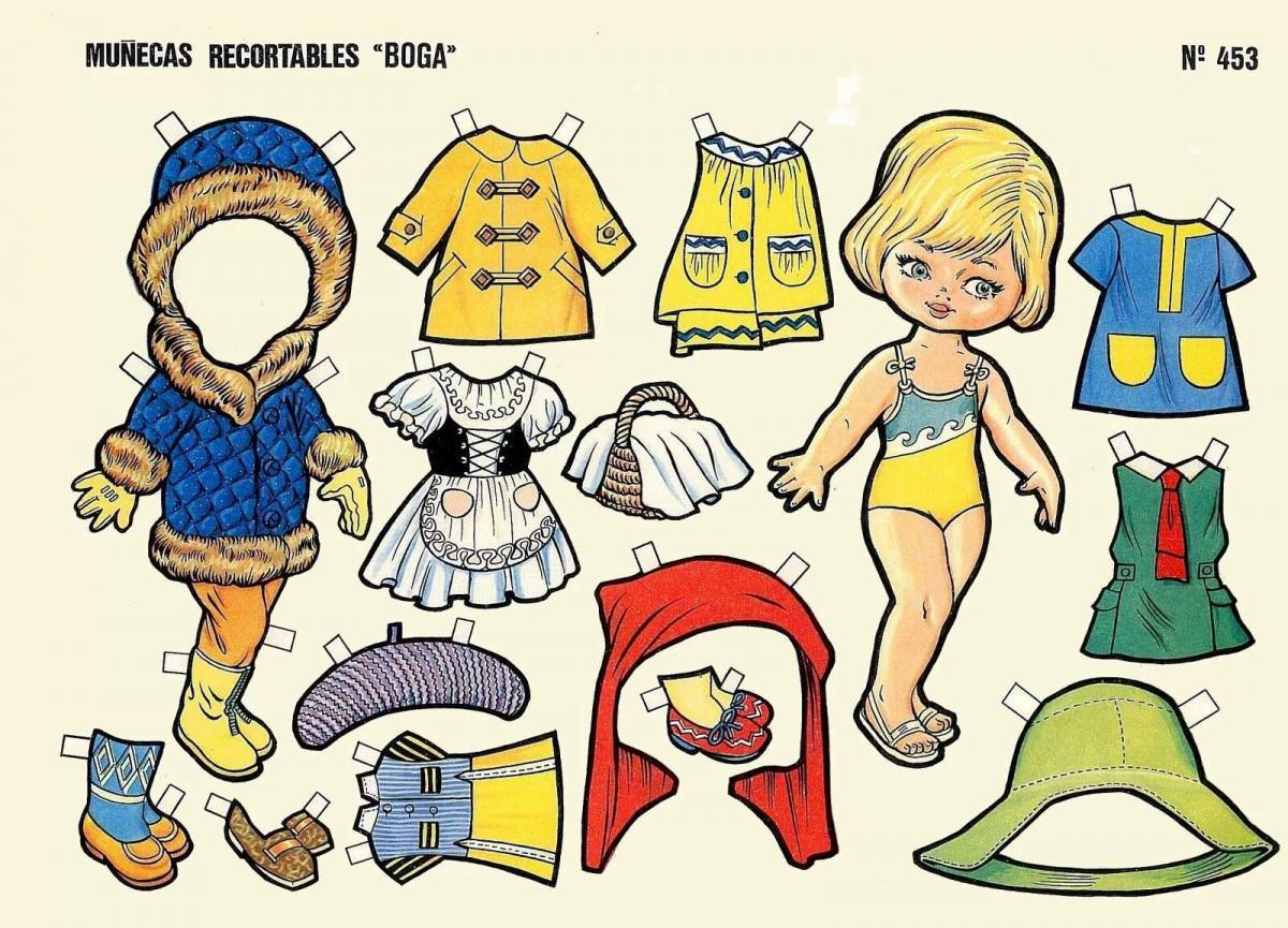Бумажная кукла с одеждой #30