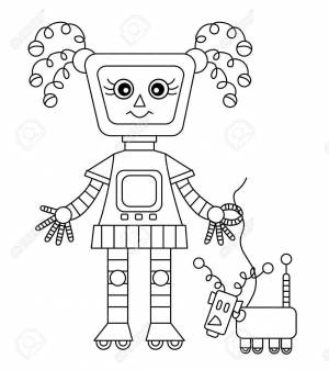 Раскраска робот для детей 7 лет #1 #476617