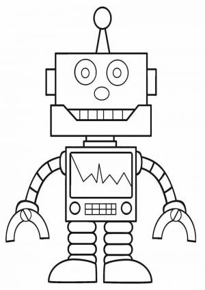 Раскраска робот рисунок #27 #476749