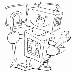 Раскраска роботы для детей 4 5 лет #17 #476874