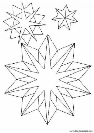 Раскраска рождественская звезда шаблон #7 #477423