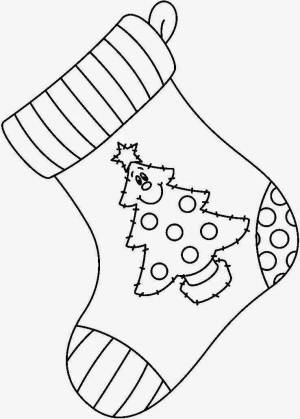 Раскраска рождественский носок #30 #477787