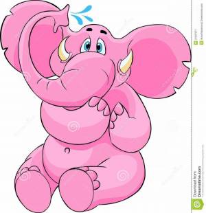 Раскраска розовый слон #1 #478244