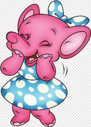 Раскраска розовый слон #6 #478249
