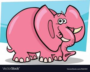Раскраска розовый слон #7 #478250