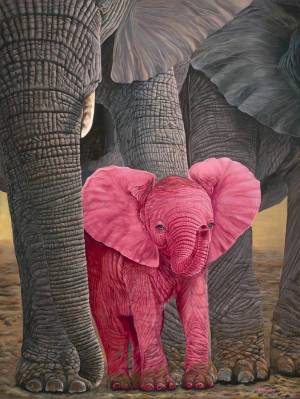Раскраска розовый слон #8 #478251