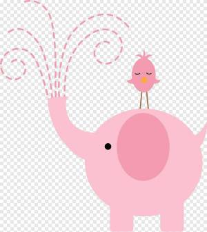 Раскраска розовый слон #9 #478252