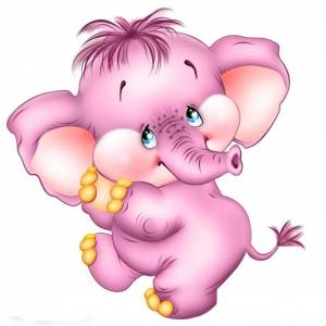 Раскраска розовый слон #11 #478254
