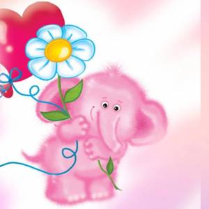 Раскраска розовый слон #17 #478260