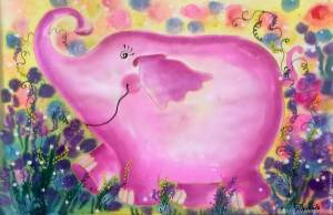 Раскраска розовый слон #22 #478265
