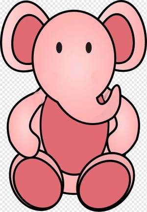 Раскраска розовый слон #24 #478267