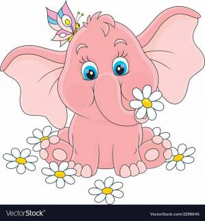 Раскраска розовый слон #29 #478272