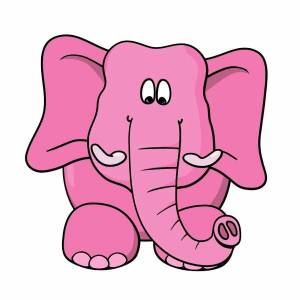 Раскраска розовый слон #31 #478274