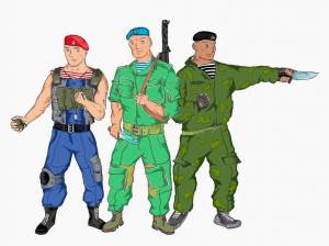 Раскраска российский солдат для детей #14 #479296