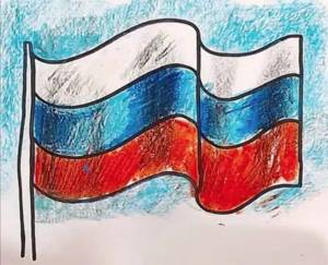 Раскраска российский флаг для детей #5 #479322