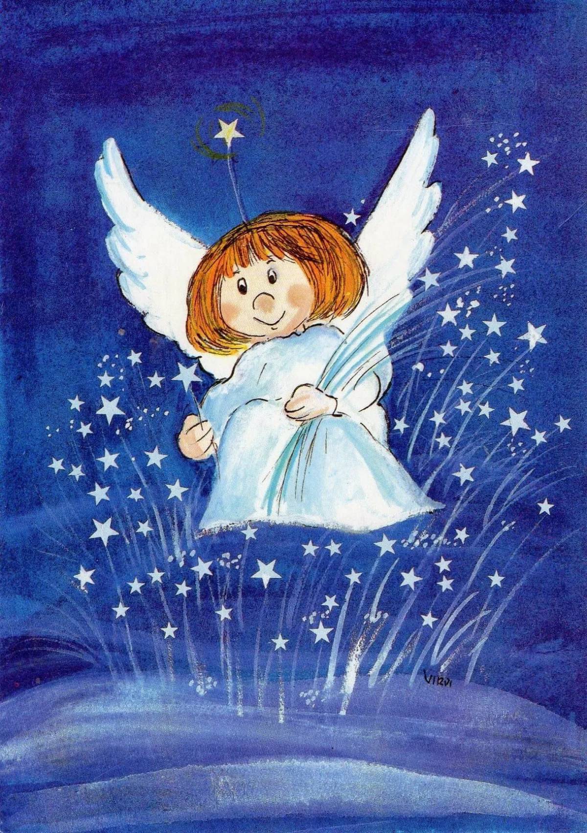 Рождественская открытка для детей #23
