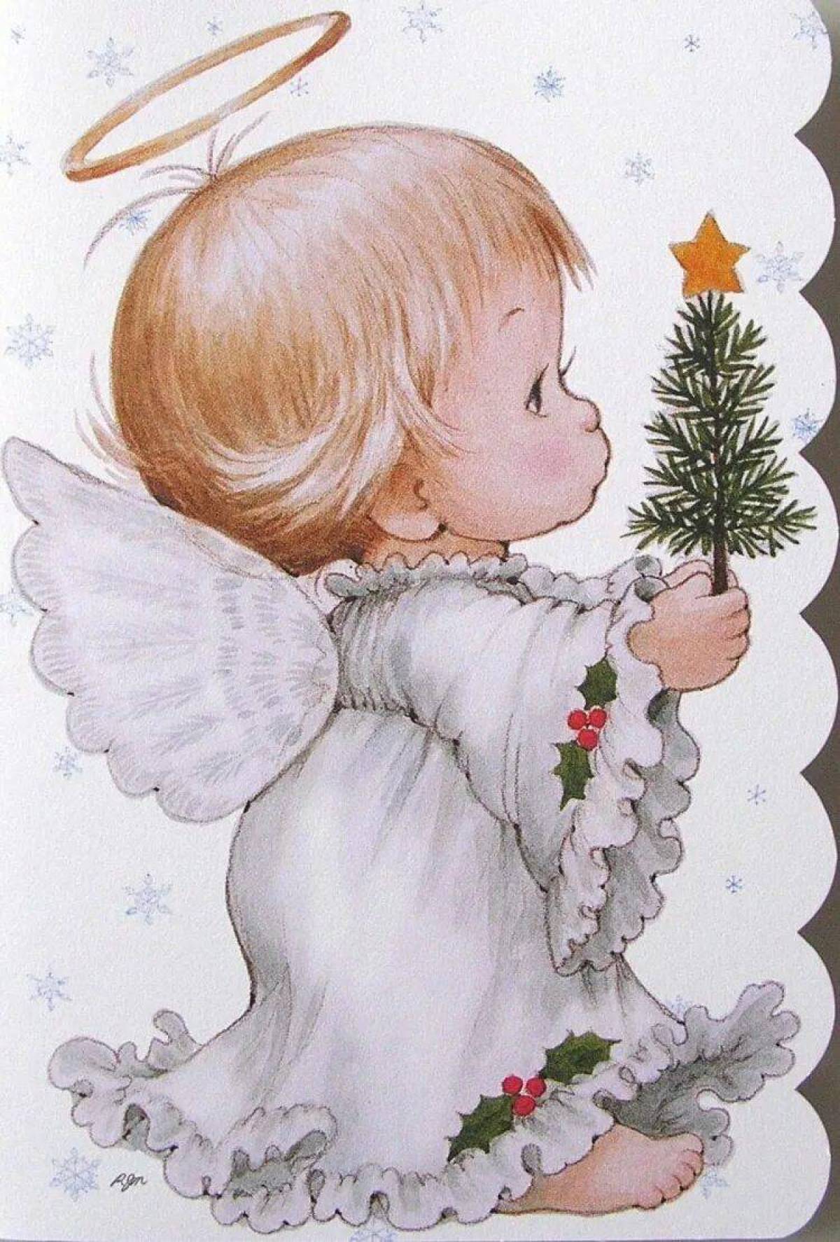 Рождественская открытка для детей #35