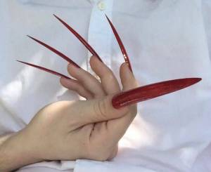 Раскраска рука с ногтями длинными #10 #480089
