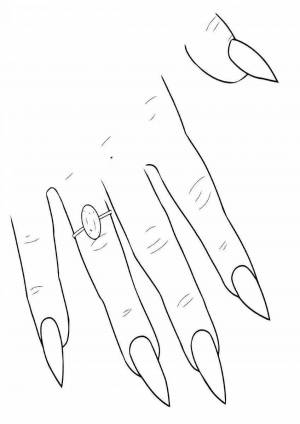 Раскраска рука с ногтями длинными #26 #480105