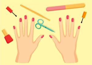 Раскраска рука с ногтями для маникюра #30 #480146