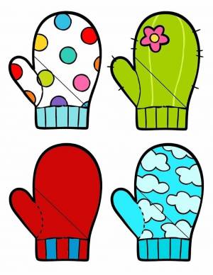 Раскраска рукавичка для детей 2 3 лет #1 #480270