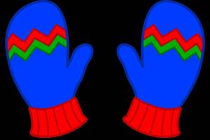 Раскраска рукавичка для малышей #11 #480309