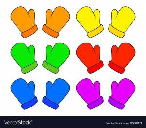 Раскраска рукавички для детей 4 5 лет #10 #480460