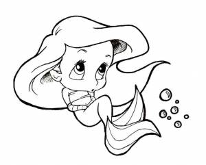 Раскраска русалочка ариэль для девочек #19 #480952