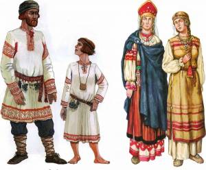 Раскраска русская народная одежда #22 #481207