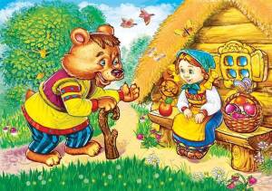 Раскраска русская народная сказка маша и медведь #5 #481219