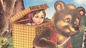 Раскраска русская народная сказка маша и медведь #19 #481233