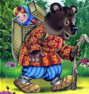 Раскраска русская народная сказка маша и медведь #21 #481235