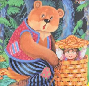 Раскраска русская народная сказка маша и медведь #23 #481237
