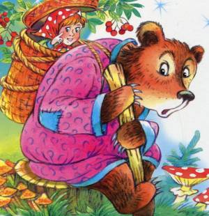 Раскраска русская народная сказка маша и медведь #32 #481246