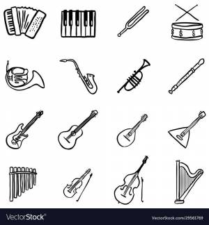 Раскраска русские народные инструменты для детей с названиями #19 #481417