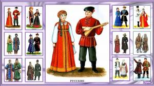 Раскраска русский костюм для детей #17 #481662