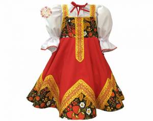 Раскраска русский костюм для детей #25 #481670