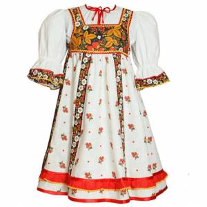 Раскраска русский костюм для детей #29 #481674