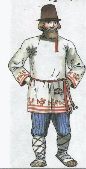 Раскраска русский народный костюм мужской #2 #481684