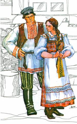Раскраска русский народный костюм мужской #29 #481711