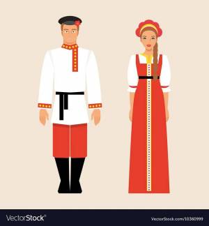 Раскраска русский народный костюм мужской #34 #481716