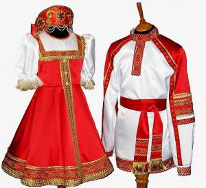 Раскраска русско народный костюм #2 #481751