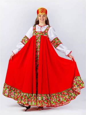 Раскраска русско народный костюм #14 #481763
