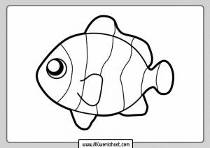 Раскраска рыбка для детей 2 3 лет #8 #482130