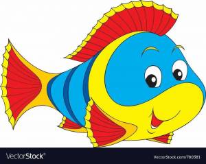 Раскраска рыбка для детей 2 3 лет #9 #482131