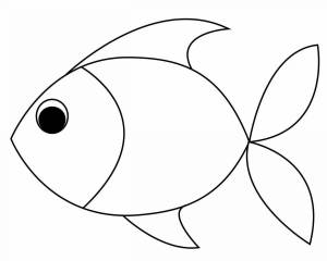 Раскраска рыбка для детей 2 3 лет #13 #482135